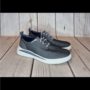 Skechers Men's Size 10 Gladwin Trainers Goga Mat Arch Shoes Air-Cooled Gray